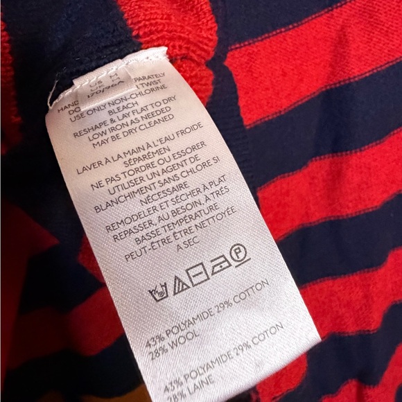 Free People We The Free Into The Blue Pullover Red Combo Medium Wool Blend New - Picture 10 of 11